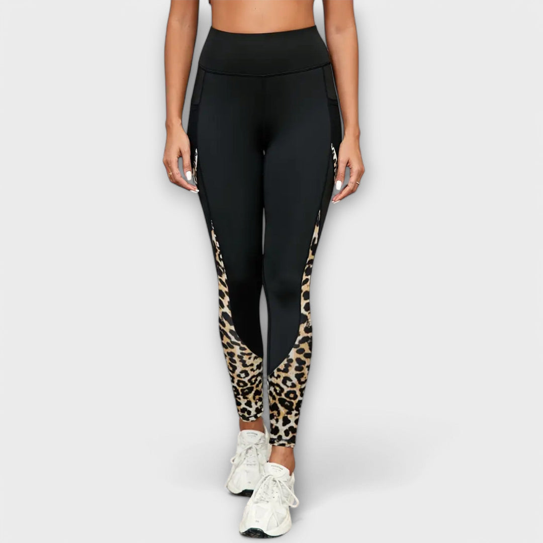 High-Waisted Leopard Training Pants