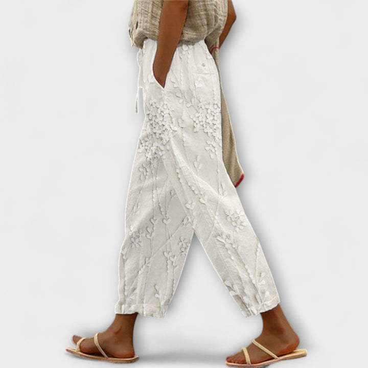 Zoey - Grape Leaf Pattern Pants