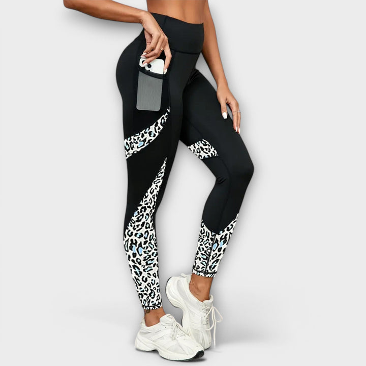 High-Waisted Leopard Training Pants
