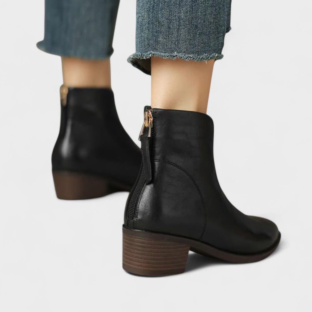 Olga - Classic Low Heel Ankle Boots