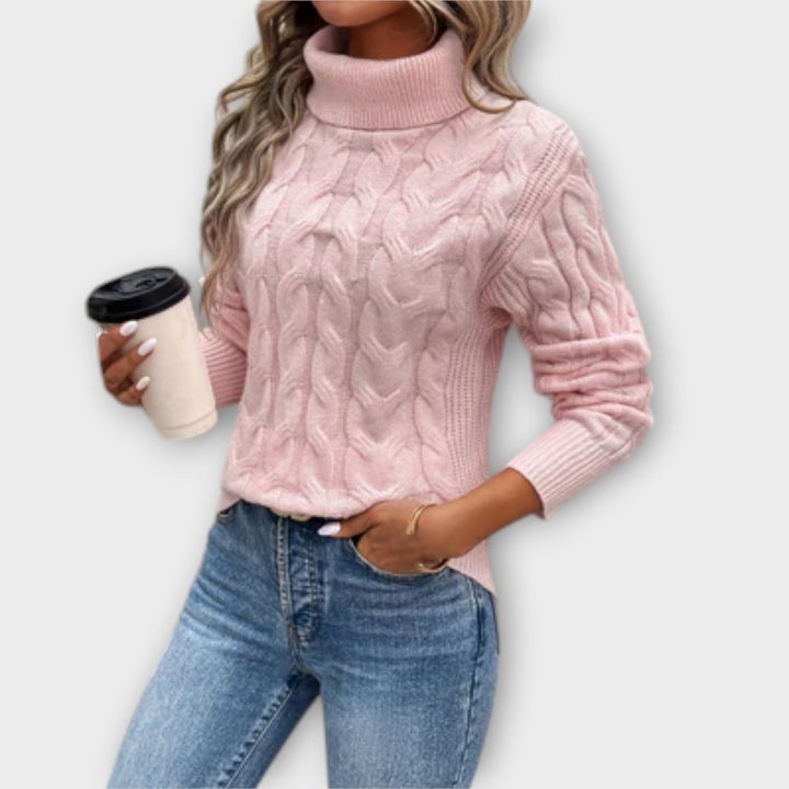 Amelia – Elegant Turtleneck Knit Sweater