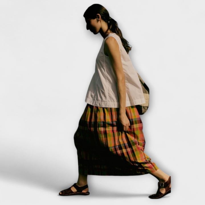 Emilia - Striped Pleated Skirt