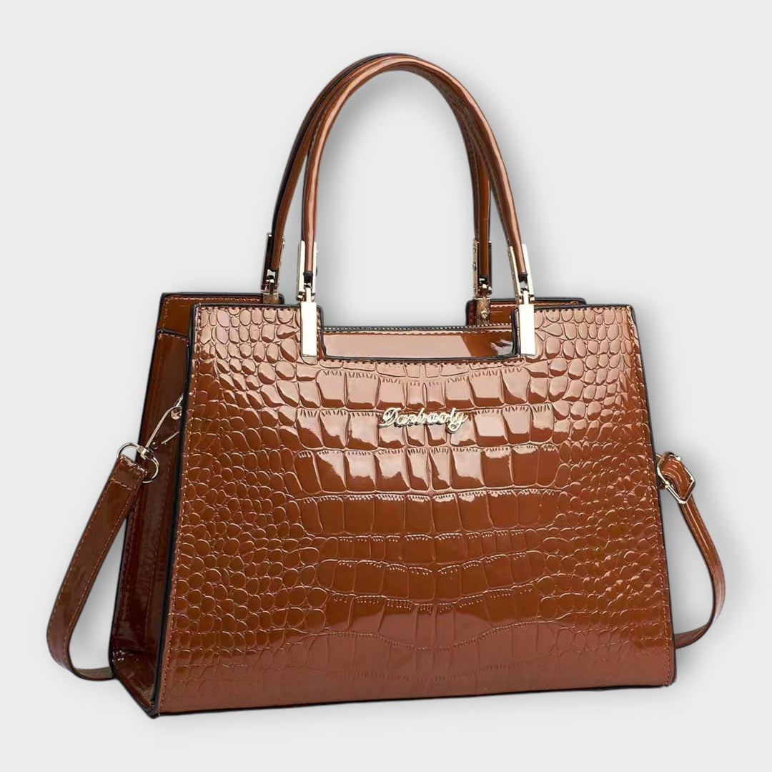 Aurora - Shiny Crocodile Pattern Handbag