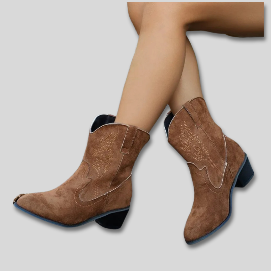 Zephira - Embroidered Cowboy Boots