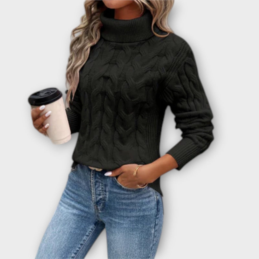 Amelia – Elegant Turtleneck Knit Sweater