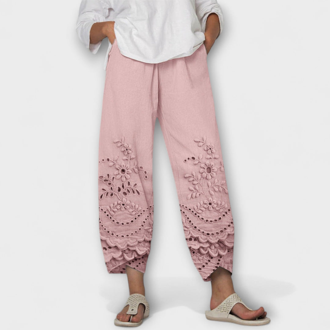 Chloe – Printed Lace Pants