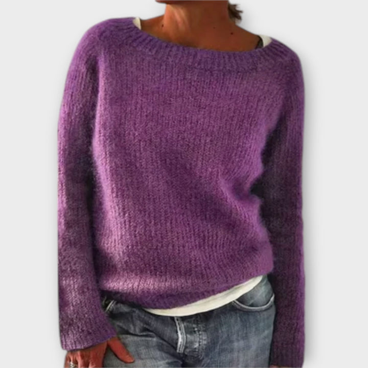Regine – Solid Color Knit Sweater