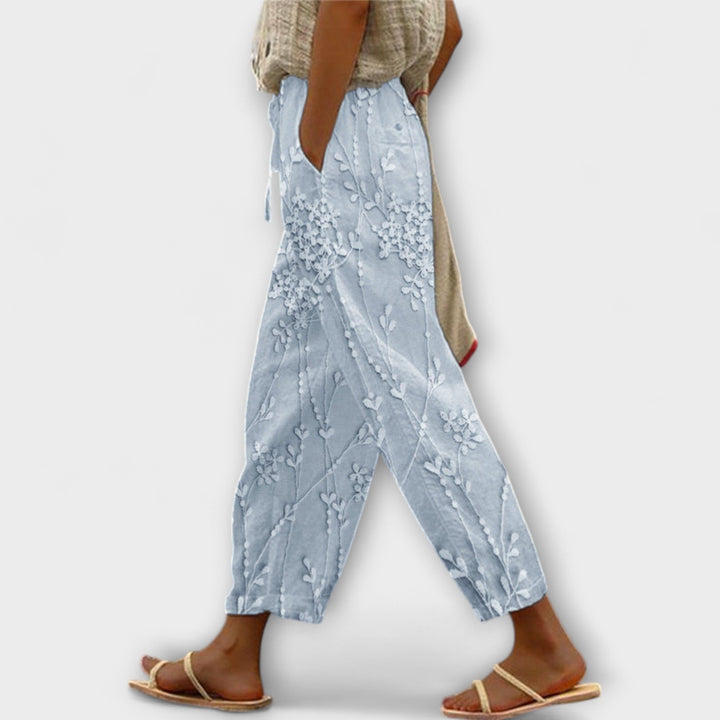 Zoey - Grape Leaf Pattern Pants