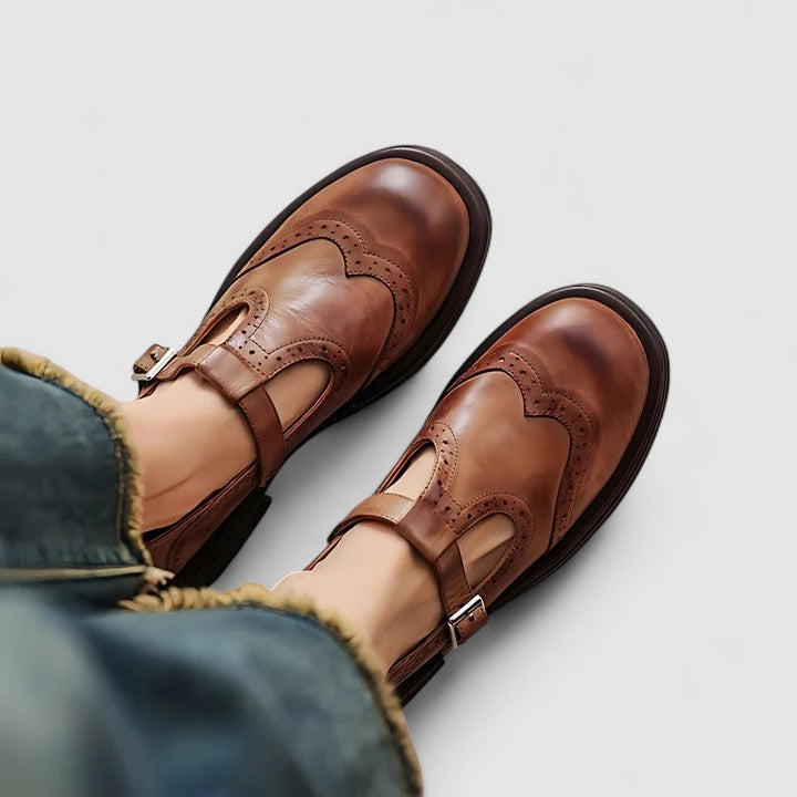 Emily - Classic T-Strap Shoes