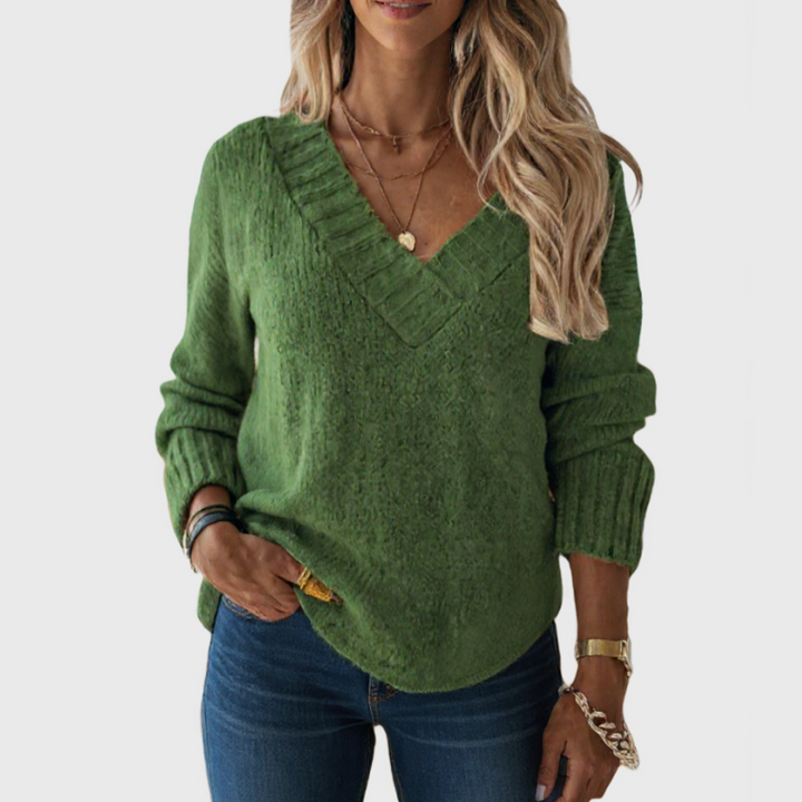Jane - Cozy V-Neck Sweater