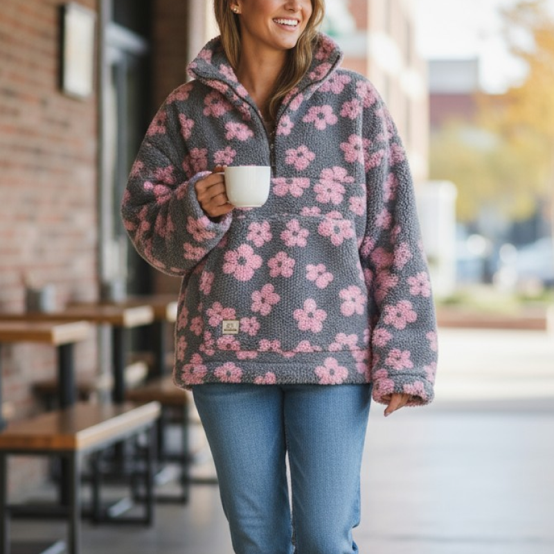 Sandra - Boho-Inspired Sherpa Sweater