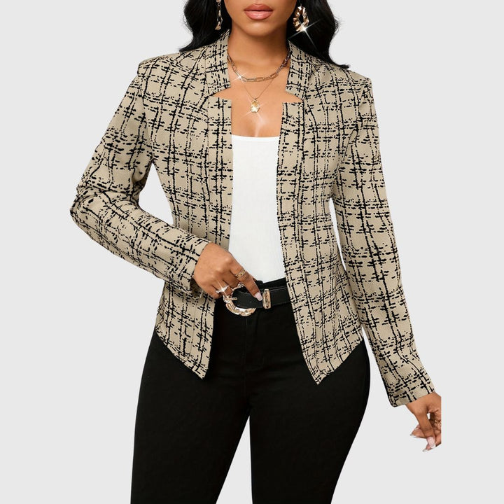 Kessi - Elegant Plaid Jacket