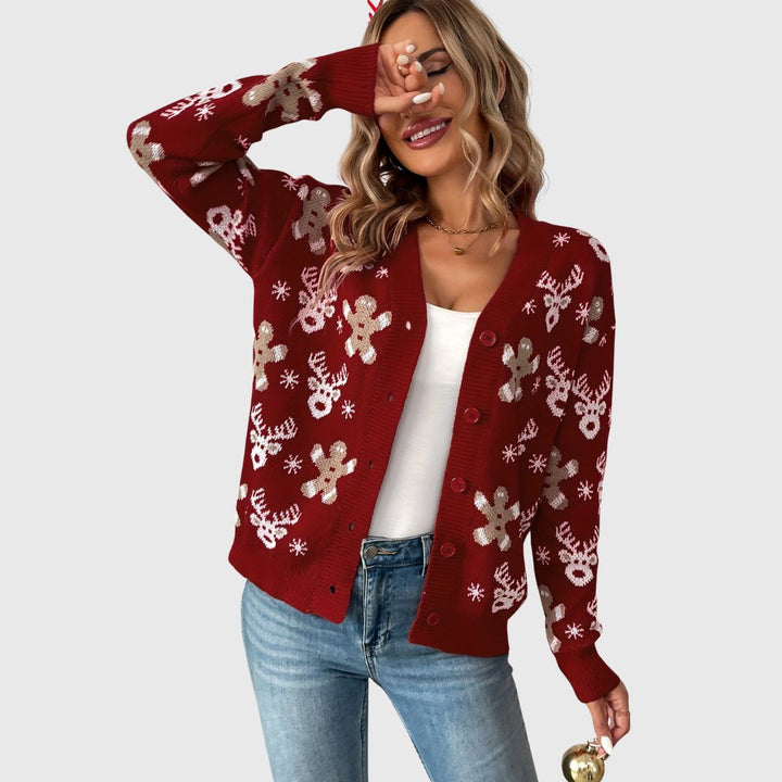 Zoe - Reindeer & Snowflake Sweater