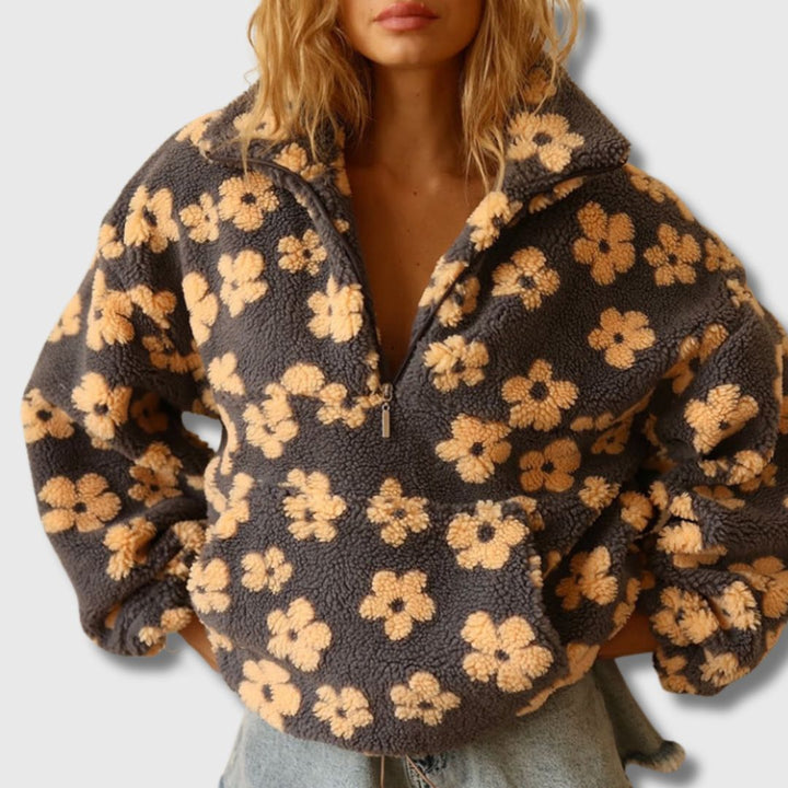 Sandra - Boho-Inspired Sherpa Sweater