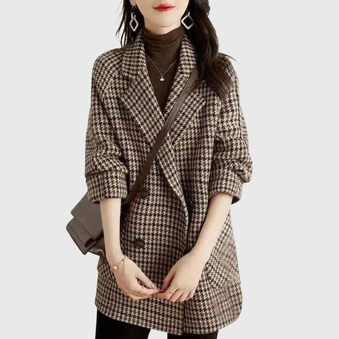 Mia - Vintage Checked Coat