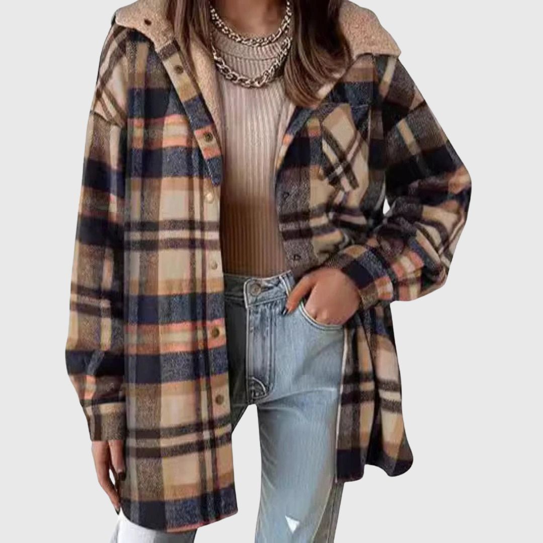 Tallulah - Hooded Plaid Jacket