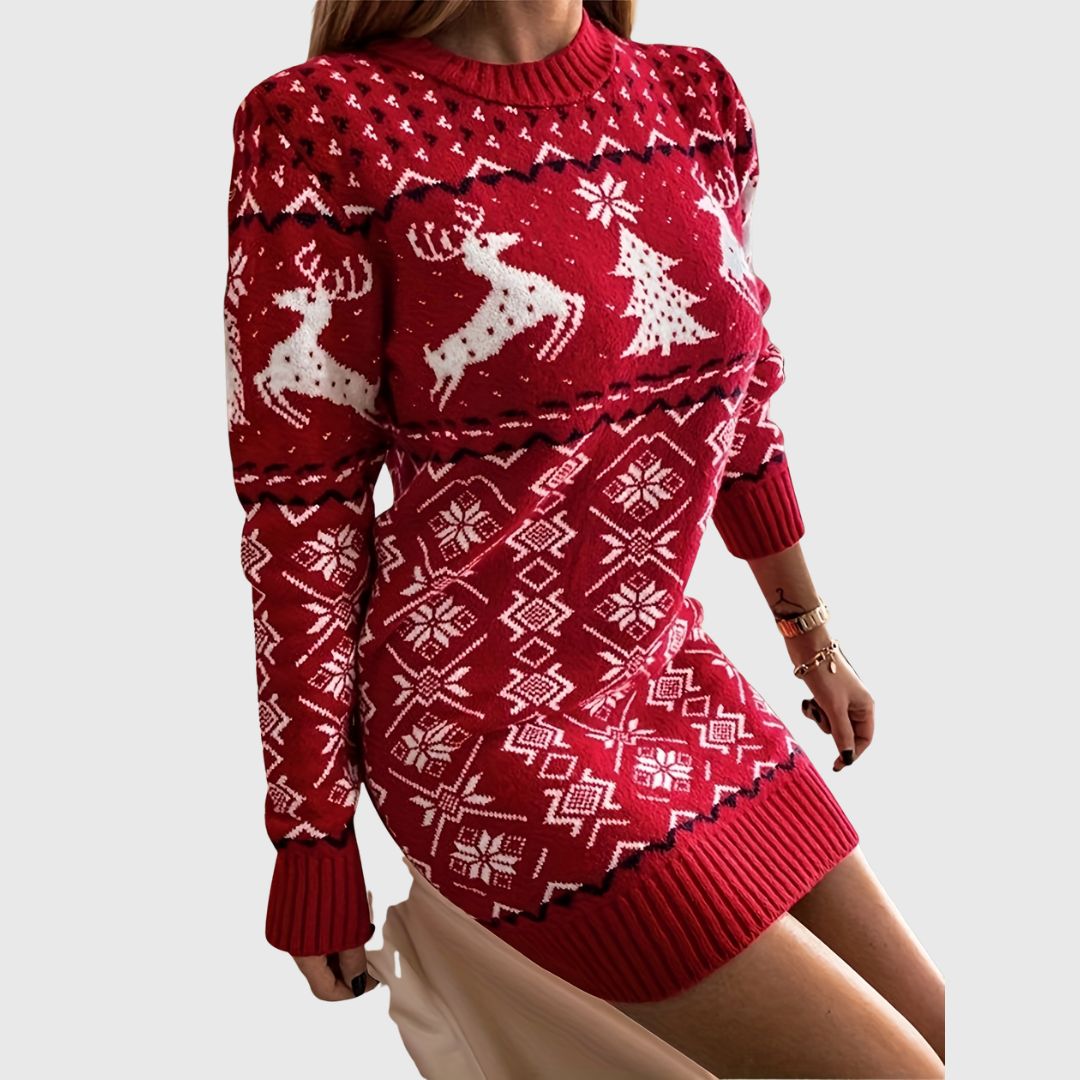 Karren - Christmas Sweater Dress