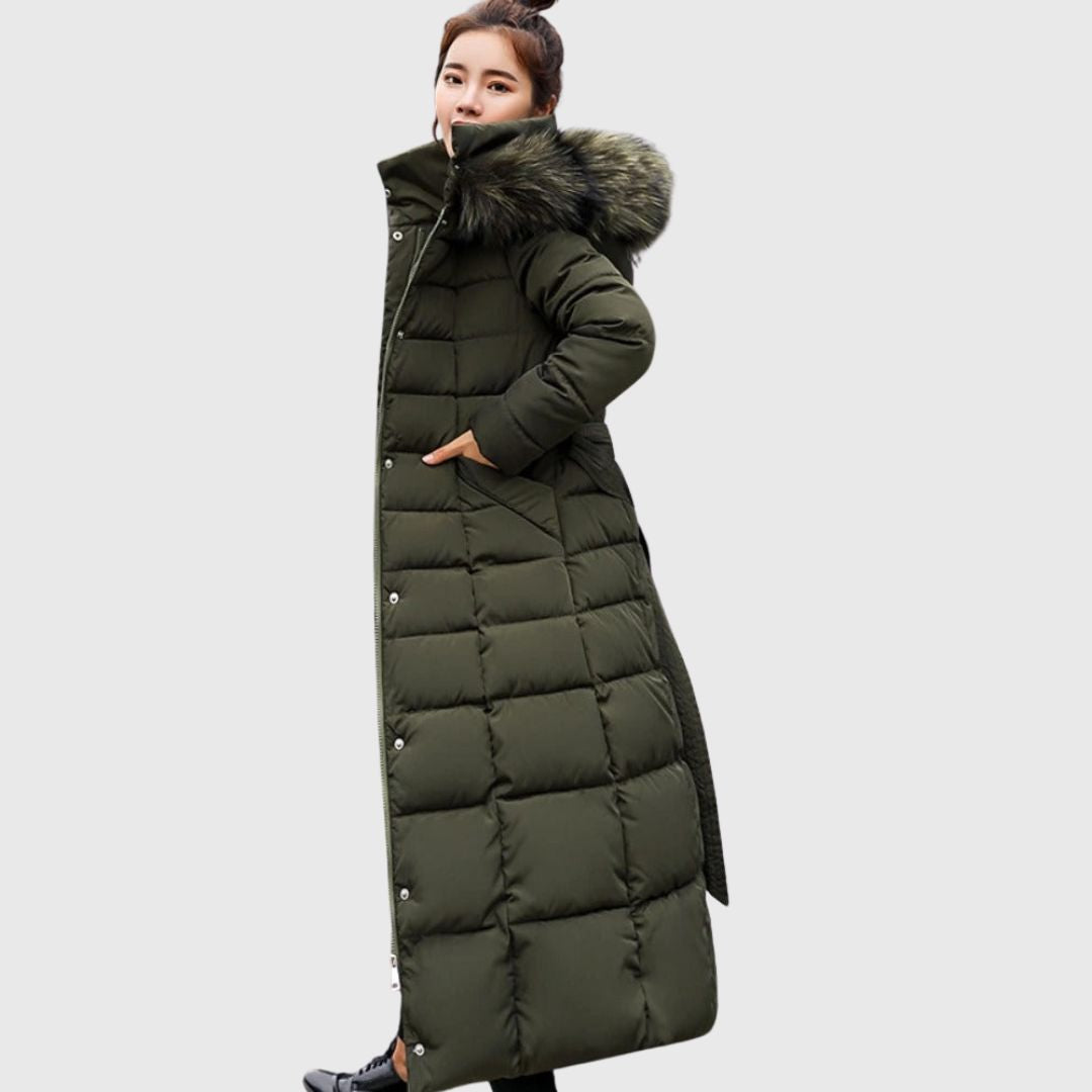 Grace - Belted Long Puffer Coat