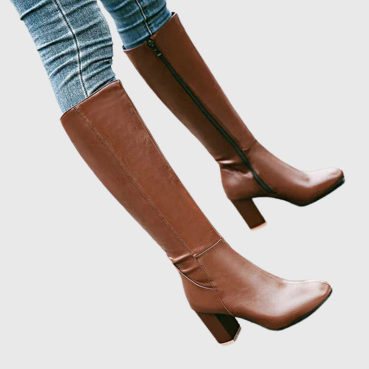 Claire - Knee-High Heeled Boots