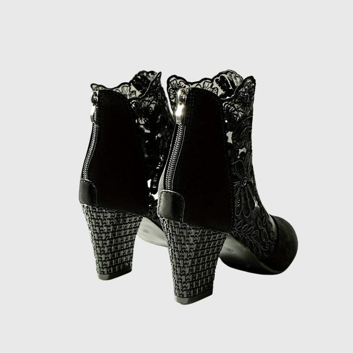 Zelina - Embroidered Ankle Boots