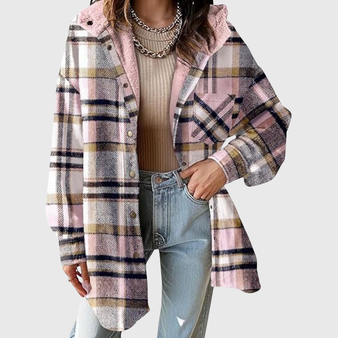 Tallulah - Hooded Plaid Jacket
