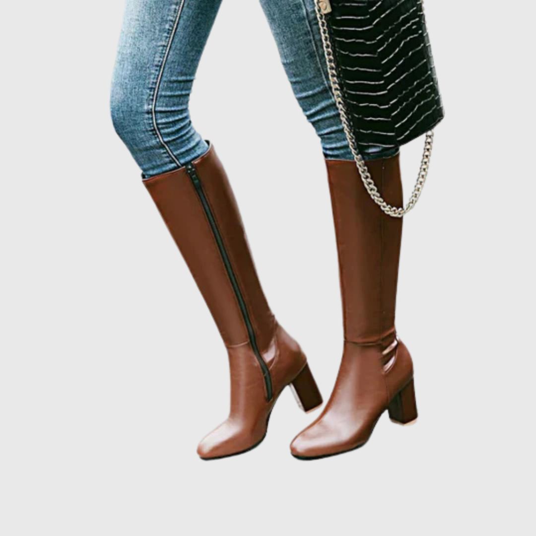 Claire - Knee-High Heeled Boots