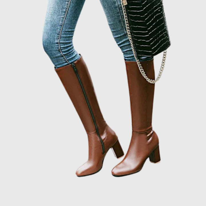 Claire - Knee-High Heeled Boots