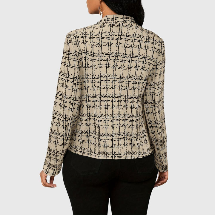 Kessi - Elegant Plaid Jacket