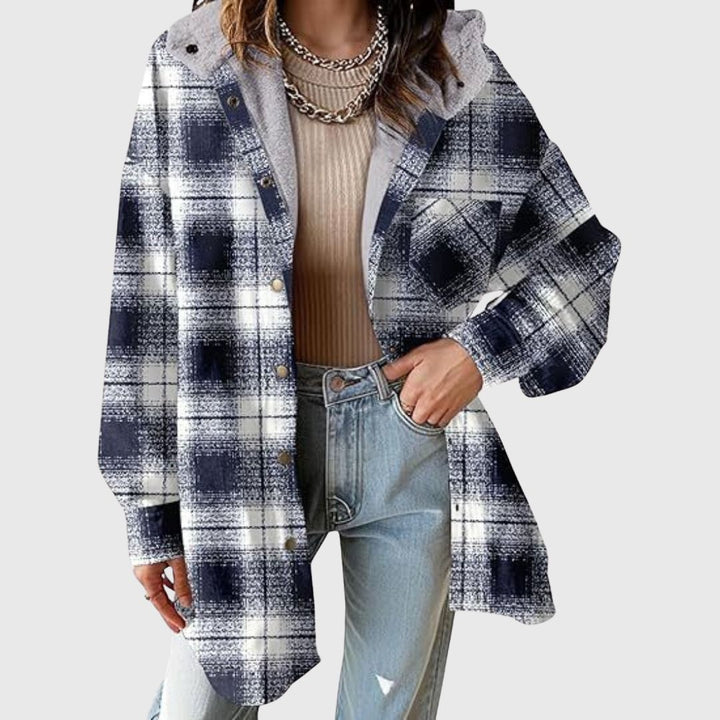 Tallulah - Hooded Plaid Jacket