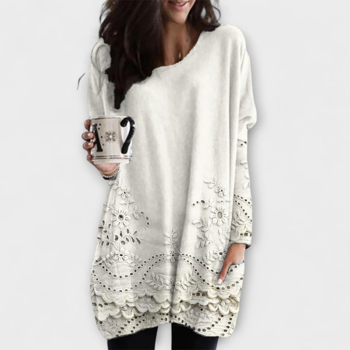 Riley – Printed Embroidery Sweater